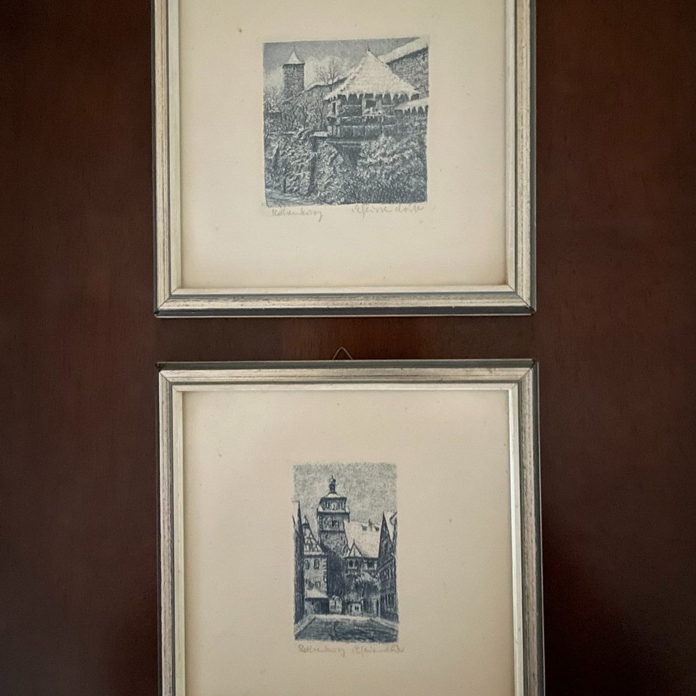 Rothenburg Germany Framed Prints - set of 2